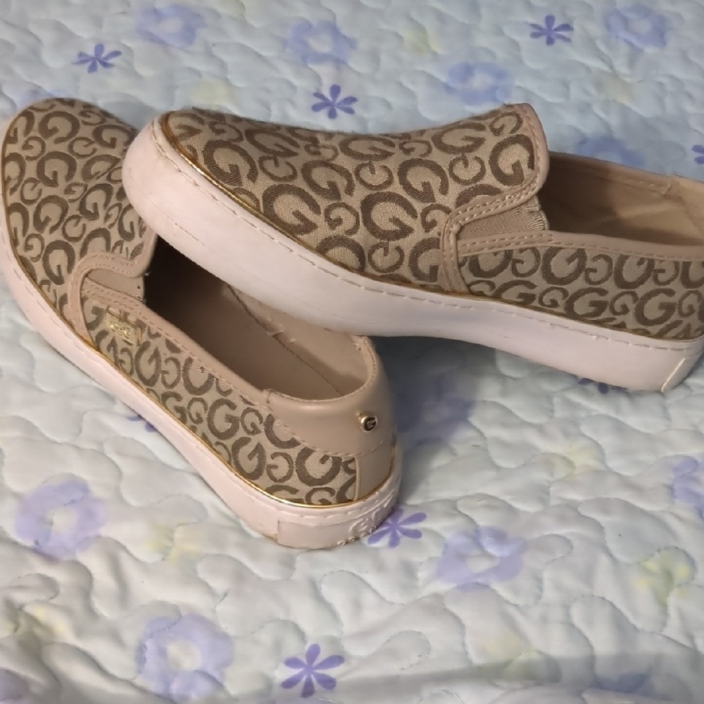 G by Guess Tan and White Sneakers